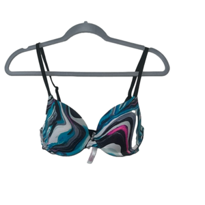 PINK marbled print bra